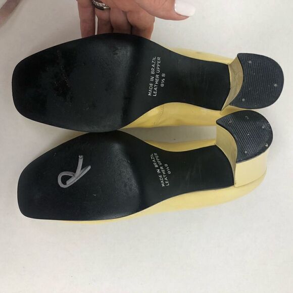 Précis heels yellow leather size 8.5B 10-35 - Picture 8 of 11